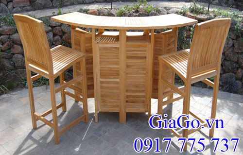 bàn ghế làm bằng gỗ giá tỵ (teak)