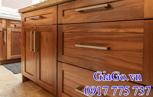 gỗ óc chó (walnut) Mỹ làm tủ bếp