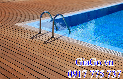 gỗ tếch (gỗ teak) làm sàn gỗ ngoài trới