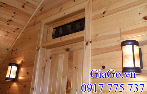 gỗ thông (gỗ pine) làm ốp tường